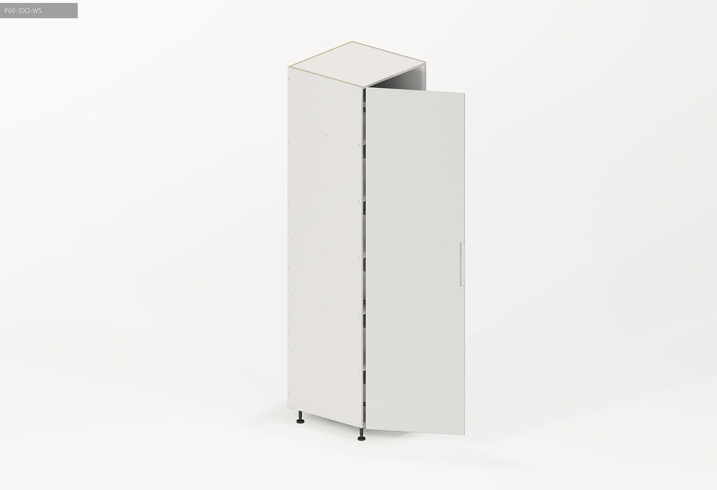 600*600*2300mm Satin White Finger Pull Pantry