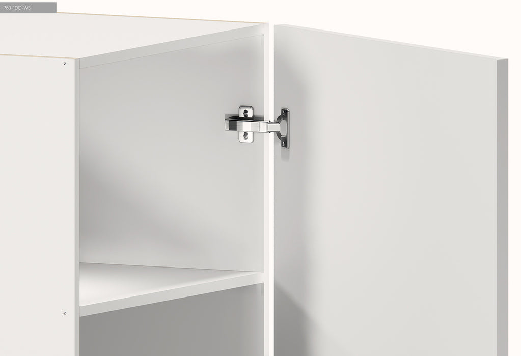 600*600*2300mm Satin White Finger Pull Pantry