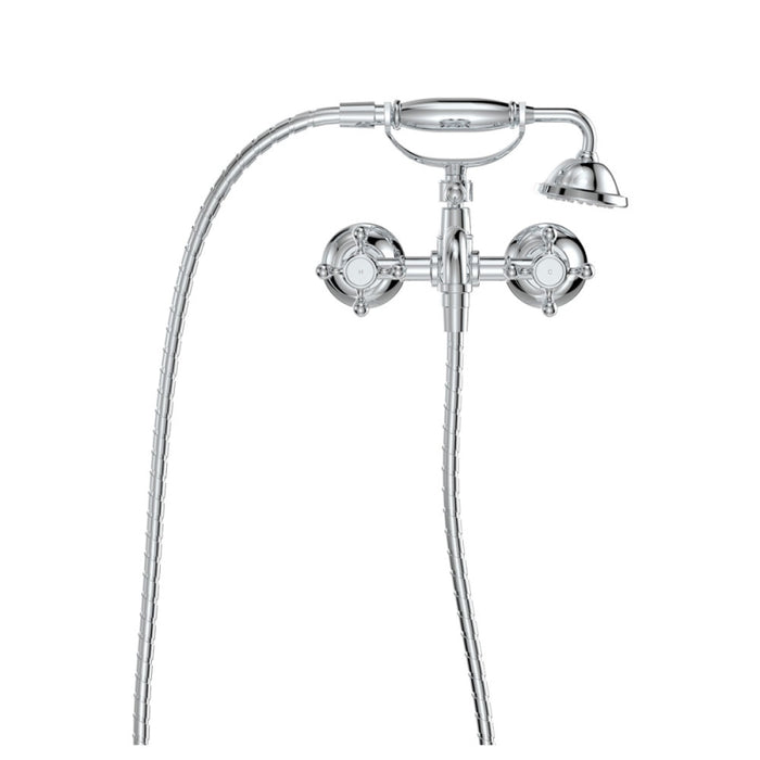 Fienza Lillian Urban Brass/Matt Black/Brushed Nickel/Chrome Solid Brass With Hand Shower Exposed Bath Tap Set