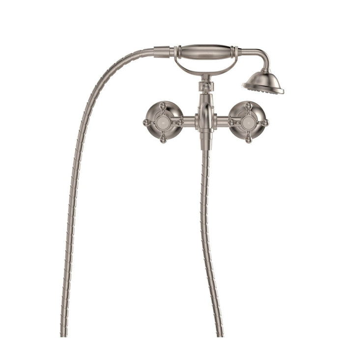 Fienza Lillian Urban Brass/Matt Black/Brushed Nickel/Chrome Solid Brass With Hand Shower Exposed Bath Tap Set