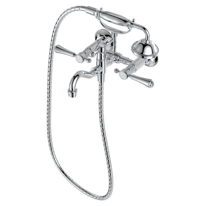 Fienza Lillian Urban Brass/Matt Black/Brushed Nickel/Chrome Solid Brass With Hand Shower Lever Exposed Bath Tap Set