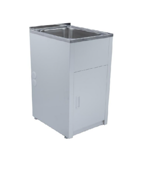 455*560*870mm 35L 304 Stainless Steel Laundry Tub with Metal Cabinet - HD reno