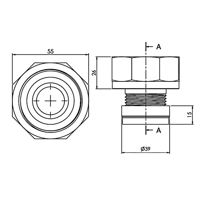 Urinal Cistern Sparge Adaptor 40mm to 25mm