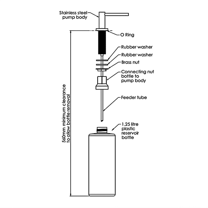 In Basin/Vanity Lavatory Mounted Soap Dispenser