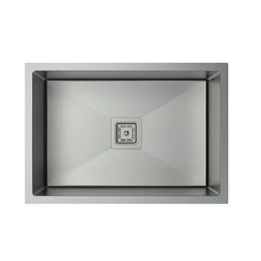 650*450*220mm CJ 304 Grade S/Steel Single Bowl Round Edges Nano Glaze Scratch Resistant Sink - HD reno