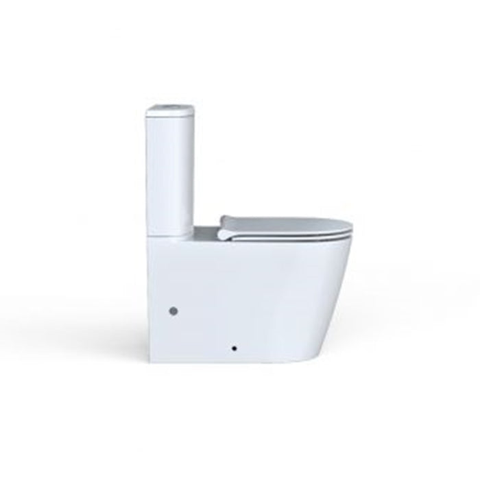 700*385*820mm Aquaperla Arrow Sergio Dual Washdown Two-piece Ceramic Gloss White Rimless Back To Wall Toilet - HD reno