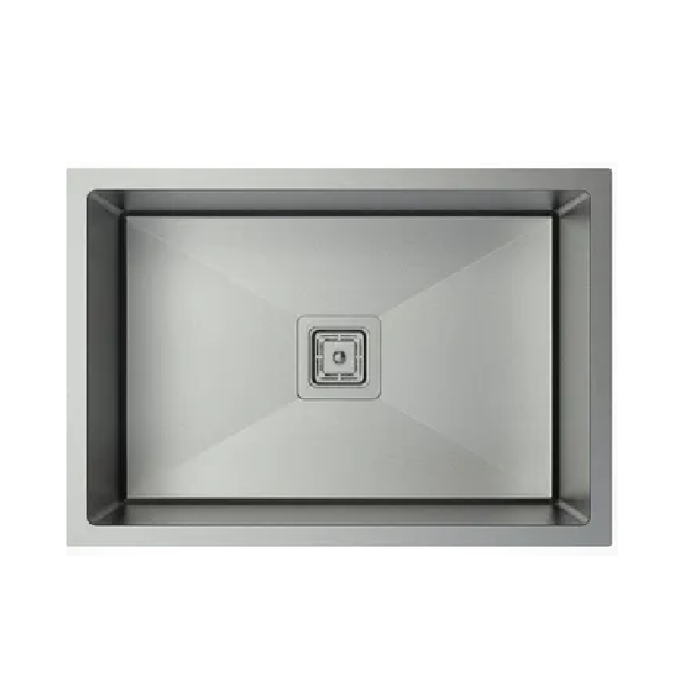 650*450*220mm CJ 304 Grade S/Steel Single Bowl Round Edges Nano Glaze Scratch Resistant Sink - HD reno