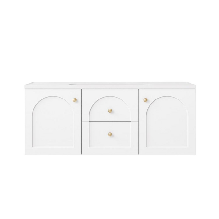 1200*455*470mm Lukka Chester Federation Matt White PVC Wall Hung Vanity