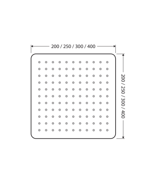 250mm FIE SLICE Square Shower Head