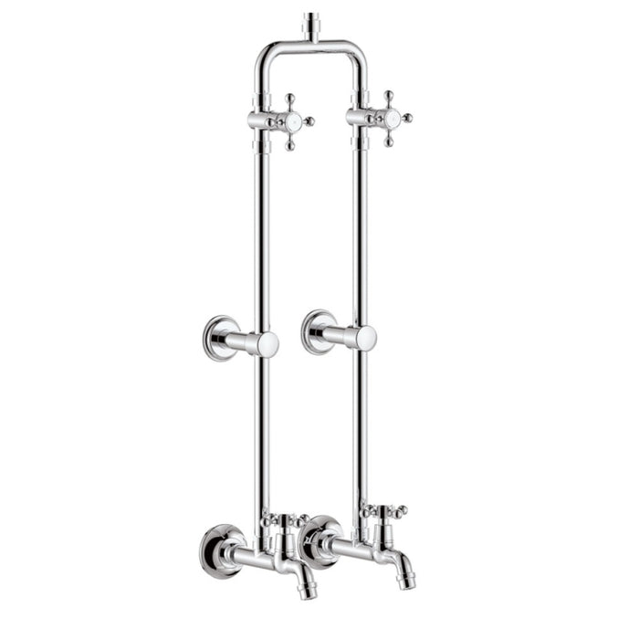 FIE Lillian Urban Brass/Matte Black/Brushed Nickel/Chrome Exposed Rail Shower and Bath Set