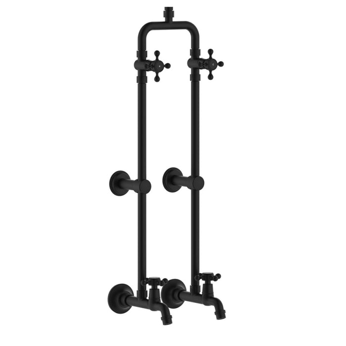FIE Lillian Urban Brass/Matte Black/Brushed Nickel/Chrome Exposed Rail Shower and Bath Set