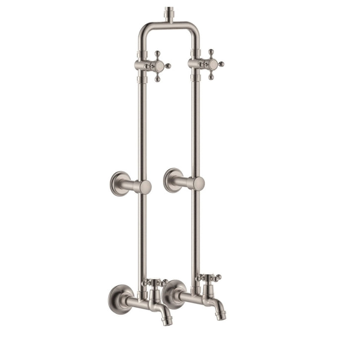 FIE Lillian Urban Brass/Matte Black/Brushed Nickel/Chrome Exposed Rail Shower and Bath Set