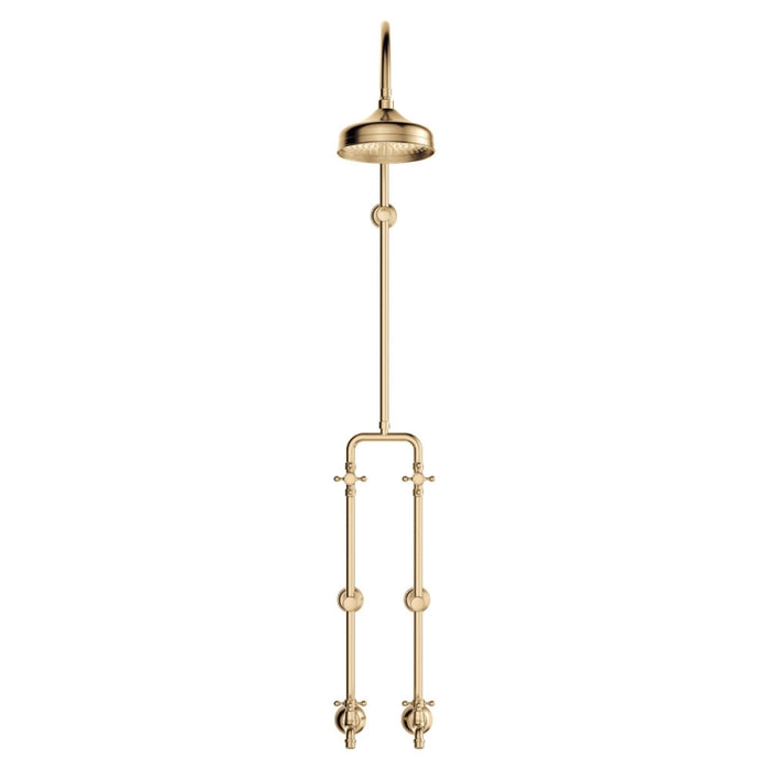 FIE Lillian Urban Brass/Matte Black/Brushed Nickel/Chrome Exposed Rail Shower and Bath Set