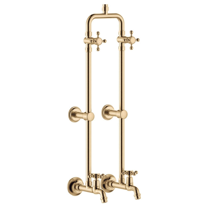 FIE Lillian Urban Brass/Matte Black/Brushed Nickel/Chrome Exposed Rail Shower and Bath Set