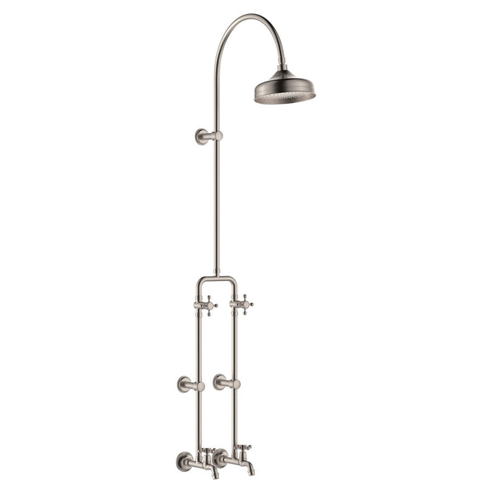 FIE Lillian Urban Brass/Matte Black/Brushed Nickel/Chrome Exposed Rail Shower and Bath Set