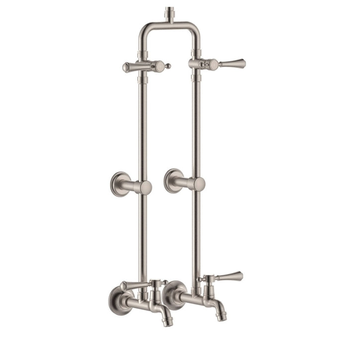FIE Lillian Urban Brass/Matte Black/Brushed Nickel/Chrome Lever Exposed Rail Shower and Bath Set