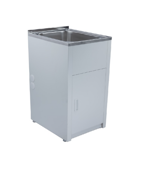 510*610*870mm 45L 304 Stainless Steel Laundry Tub with Metal Cabinet - HD reno