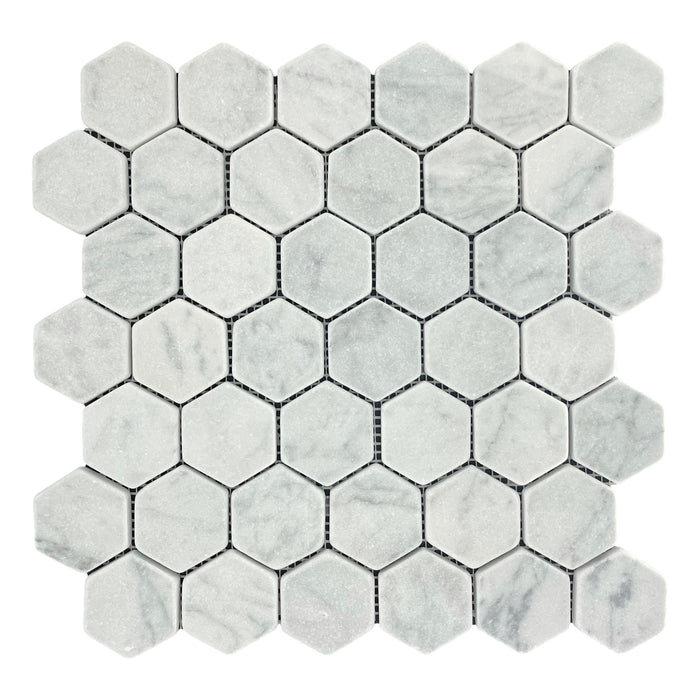 48HEXCART Hexagon Carrara Tumbled