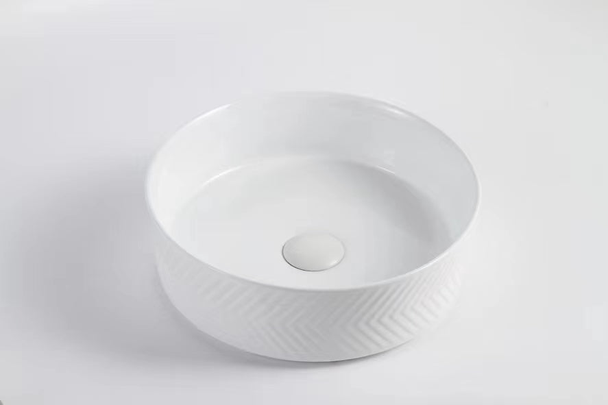 360*360*120mm Round Ceramic Above Counter Basin - HD reno