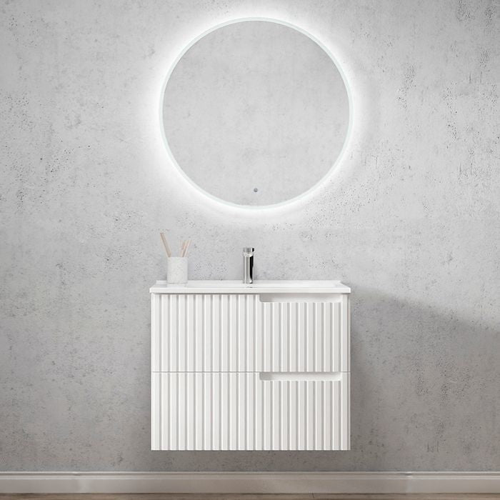 600-1500*460*550mm Noosa Matte White High Moisture Resistant Plywood/Polyurethane Wall Hung Vanity