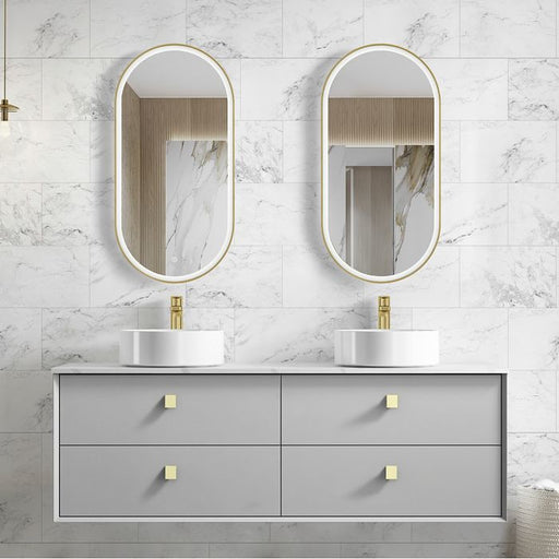 1500*460*550mm Boston Light Grey High Moisture Resistant Plywood/Polyurethane Wall Hung Vanity - HD reno