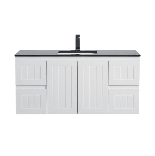 900-1500*460mm Acacia Matte White Bathroom Vanity Wall Hung Left/Right Drawers Cabinet Only and Ceramic/Stone Top Available - HD reno