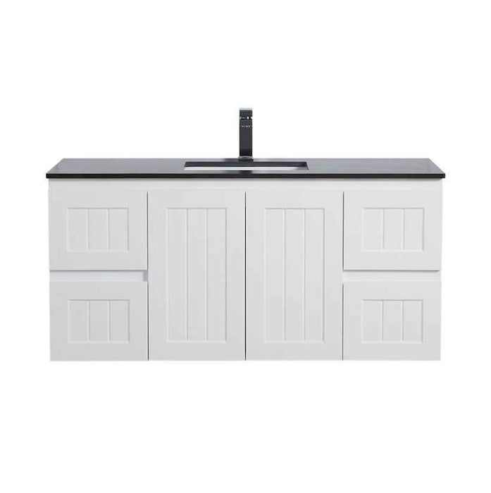 600-1500*460*580mm Lukka Archill Federation Matt White PVC Fluted Wall Hung Vanity