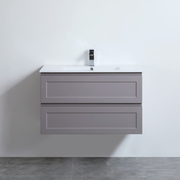600-1500*460*560mm Matt Grey Bathroom Vanity Wall Hung Cabinet Only and Ceramic/Stone Top Available