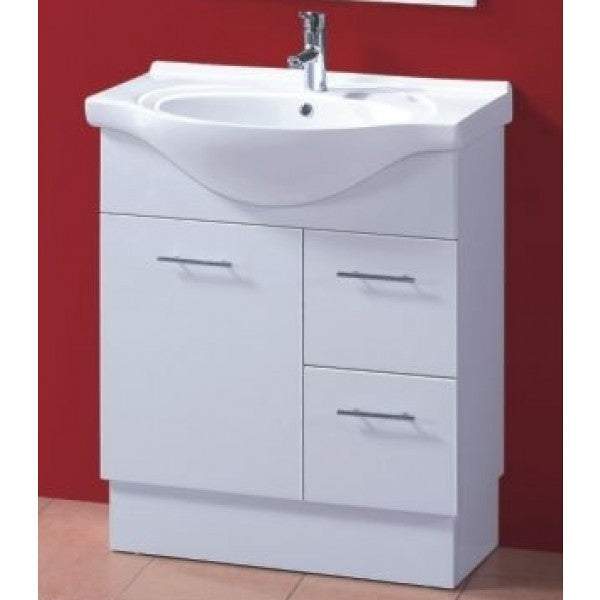 450-1200mm ROMA Semi-recessed White China Top With T Bar Handle Freestanding Bathroom Vanity