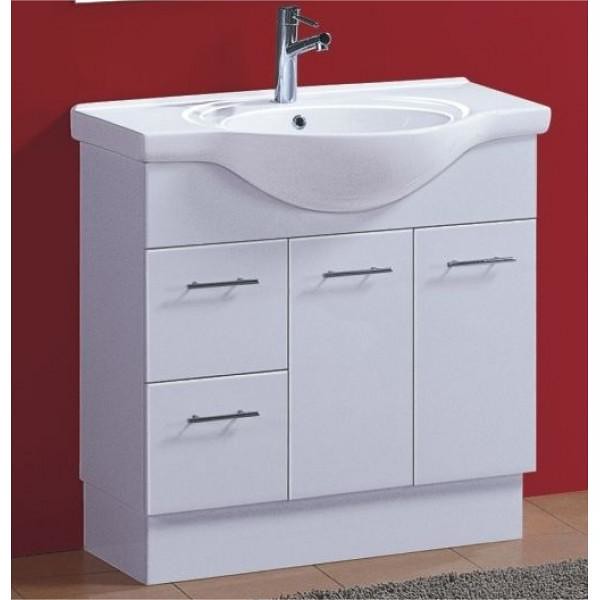 450-1200mm ROMA Semi-recessed White China Top With T Bar Handle Freestanding Bathroom Vanity