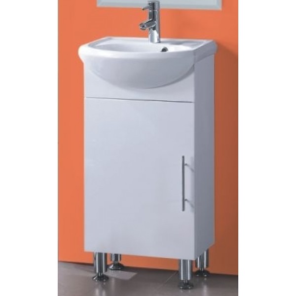 450-1200mm ROMA Semi-recessed White China Top With T Bar Handle Freestanding Bathroom Vanity