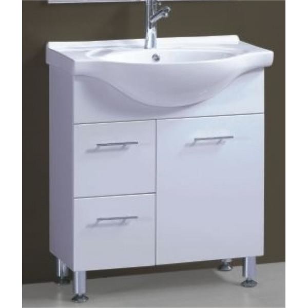 450-1200mm ROMA Semi-recessed White China Top With T Bar Handle Freestanding Bathroom Vanity