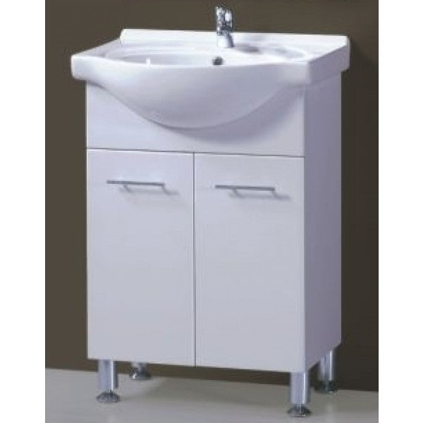 450-1200mm ROMA Semi-recessed White China Top With T Bar Handle Freestanding Bathroom Vanity
