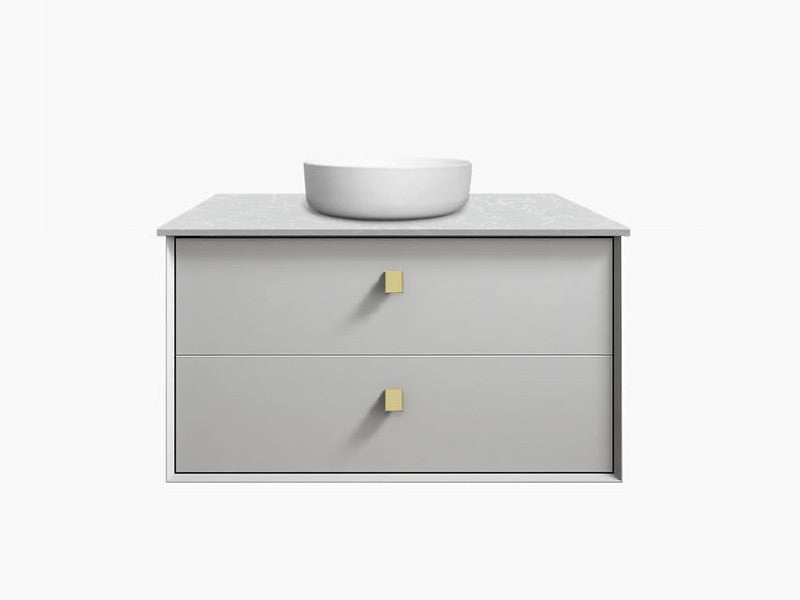 900*460*550mm Boston Light Grey High Moisture Resistant Plywood/Polyurethane Wall Hung Vanity - HD reno
