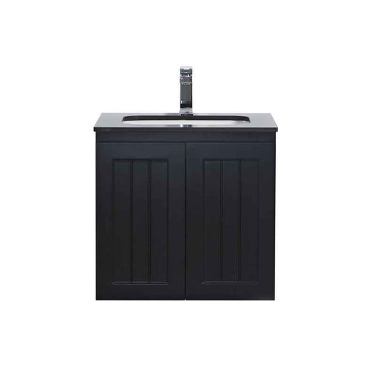 600-1500*460*580mm Lukka Archill Federation Matt Black PVC Fluted Wall Hung Vanity