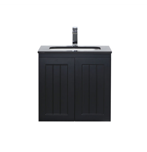 600-750*460mm Acacia Matte Black Bathroom Vanity Wall Hung Left/Right Drawers Cabinet Only and Ceramic/Stone Top Available - HD reno