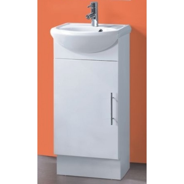 450-1200mm ROMA Semi-recessed White China Top With T Bar Handle Freestanding Bathroom Vanity