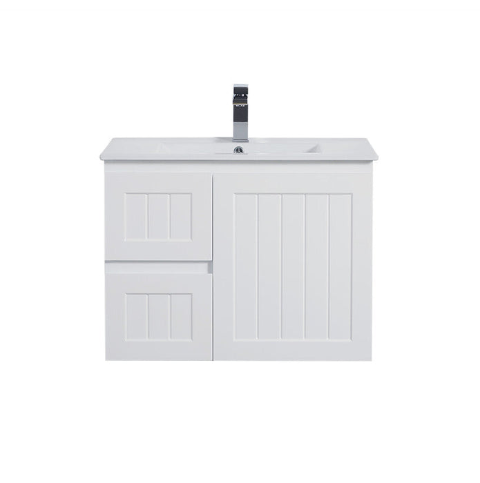 600-1500*460*580mm Lukka Archill Federation Matt White PVC Fluted Wall Hung Vanity