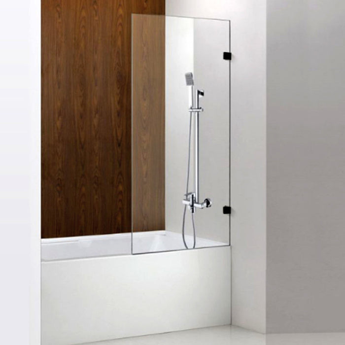 750/900x1500mm 10mm Tempered Bathtub Fixed Panel Black/Brushed Gold/Brushed Nickle/Chrome/Gun Metal Frameless Shower Screens - HD reno