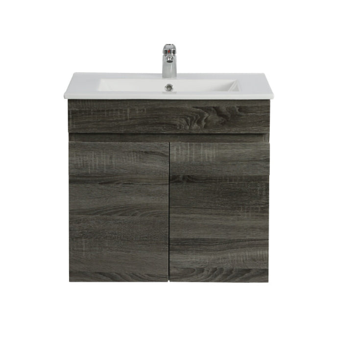 600-750*370mm Bathroom Vanity Berge Slim MDF Dark Grey Freestanding/Wall Hung Doors / Drawers Cabinet Only and Ceramic Top Available