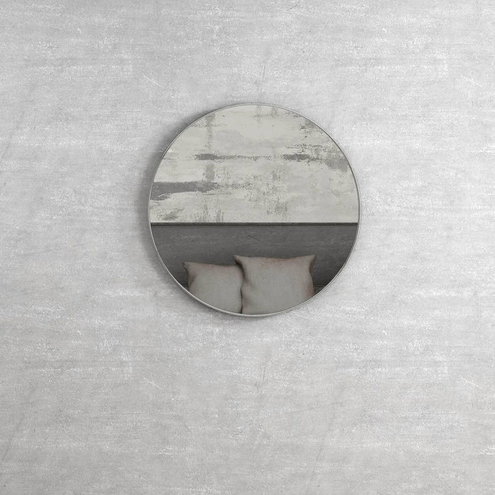 700*700*30mm Chrome Framed Copper-free Round Pencil Edge Mirror Only