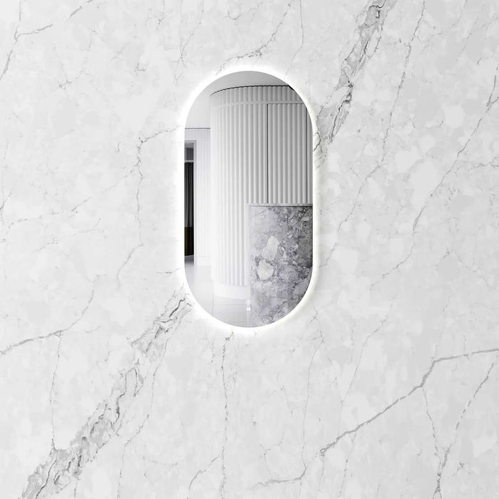 900*450mm NOOSA Anti-fog Copper-free Oval Pencil Edge LED Mirror
