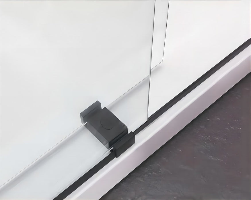 1180-1650x2000mm Wall to Wall Sliding Frameless Chrome Rail 10mm Glass SS304 With Towel BarBar Shower Screens