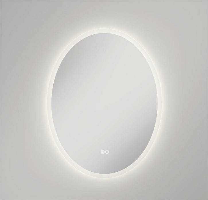 600*800*5mm Fienza Antonia Frosted Glass Copper-free Oval Framed LED Mirror