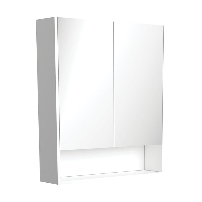 750-1200*850*180mm Fienza Gloss White Copper-free Glass Rectangle Pencil Edge Shaving Cabinet With Shelf