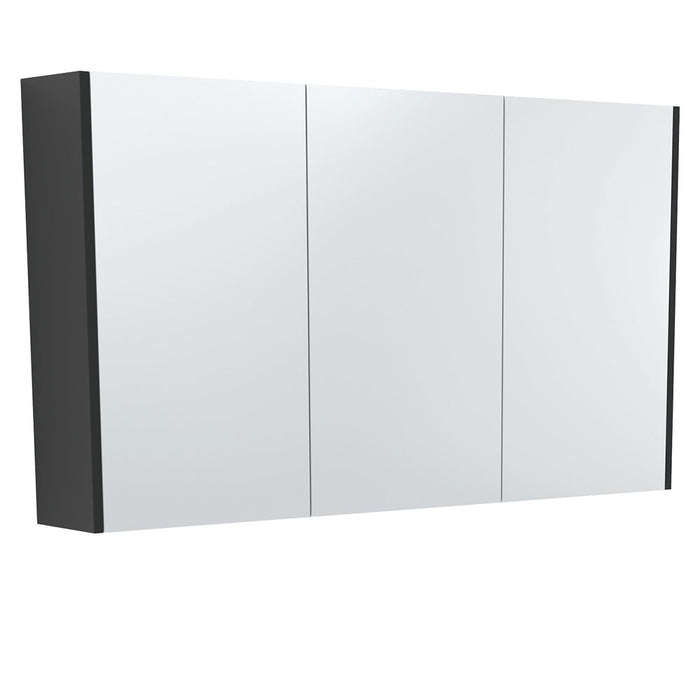 600-1500*670*180mm Fienza Satin Black Copper-free Glass Rectangle Pencil Edge Shaving Cabinet