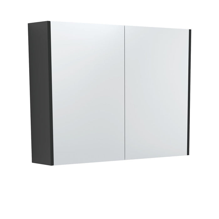 600-1500*670*180mm Fienza Satin Black Copper-free Glass Rectangle Pencil Edge Shaving Cabinet