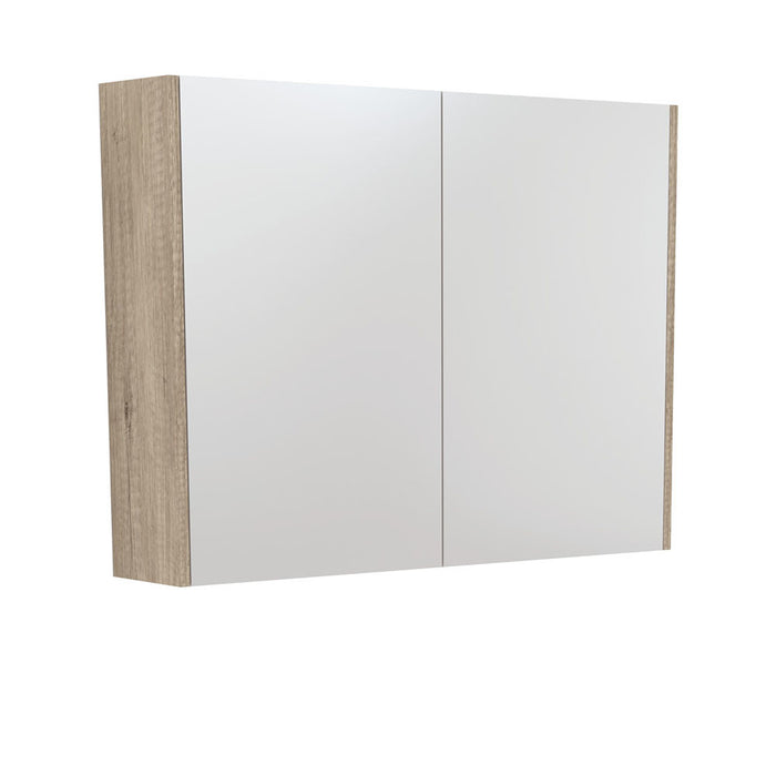 600-1500*670*180mm Fienza Scandi Oak Copper-free Glass Rectangle Pencil Edge Shaving Cabinet