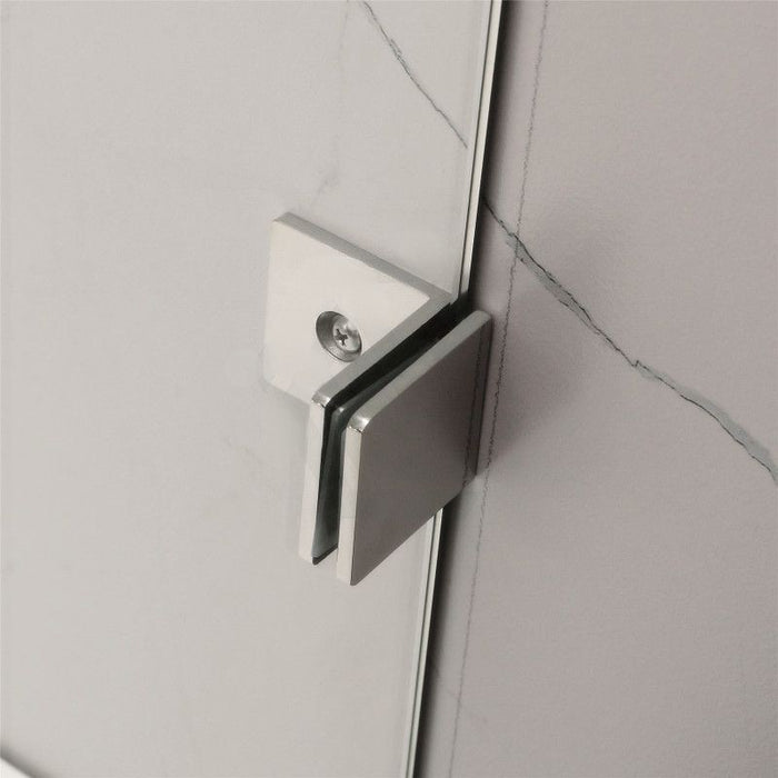 800-1200mm 10mm Glass Square Pivot Door With Return Panel Chrome Frameless 2000mm Height Shower Screens - HD reno