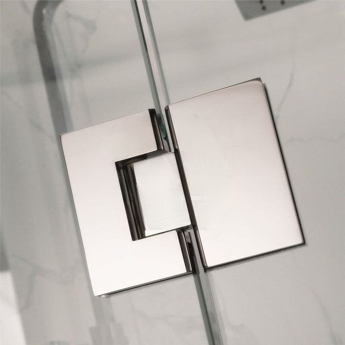 800-1200mm 10mm Glass Square Pivot Door With Return Panel Chrome Frameless 2000mm Height Shower Screens - HD reno